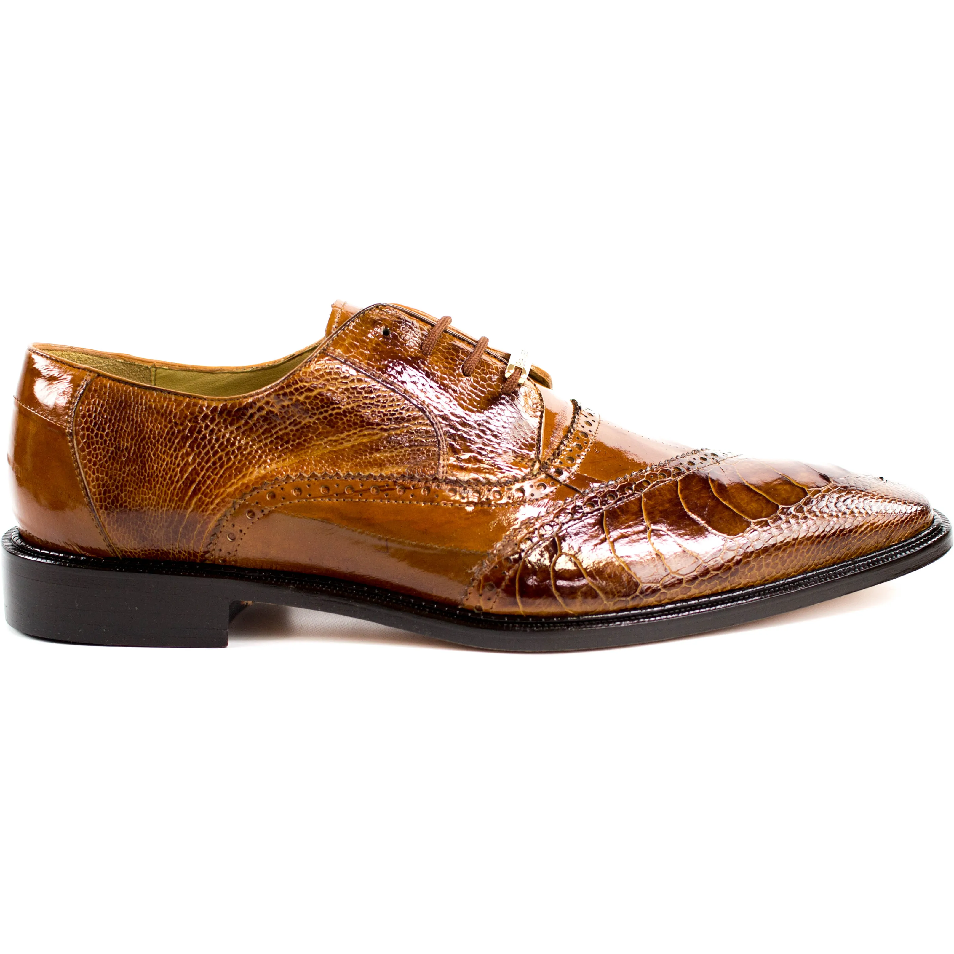 Nino Eel and Ostrich Wingtip Oxford Shoe by Belvedere