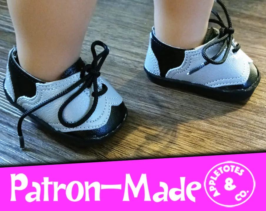 Oxford Loafers ITH Embroidery Pattern for 18 Inch Dolls