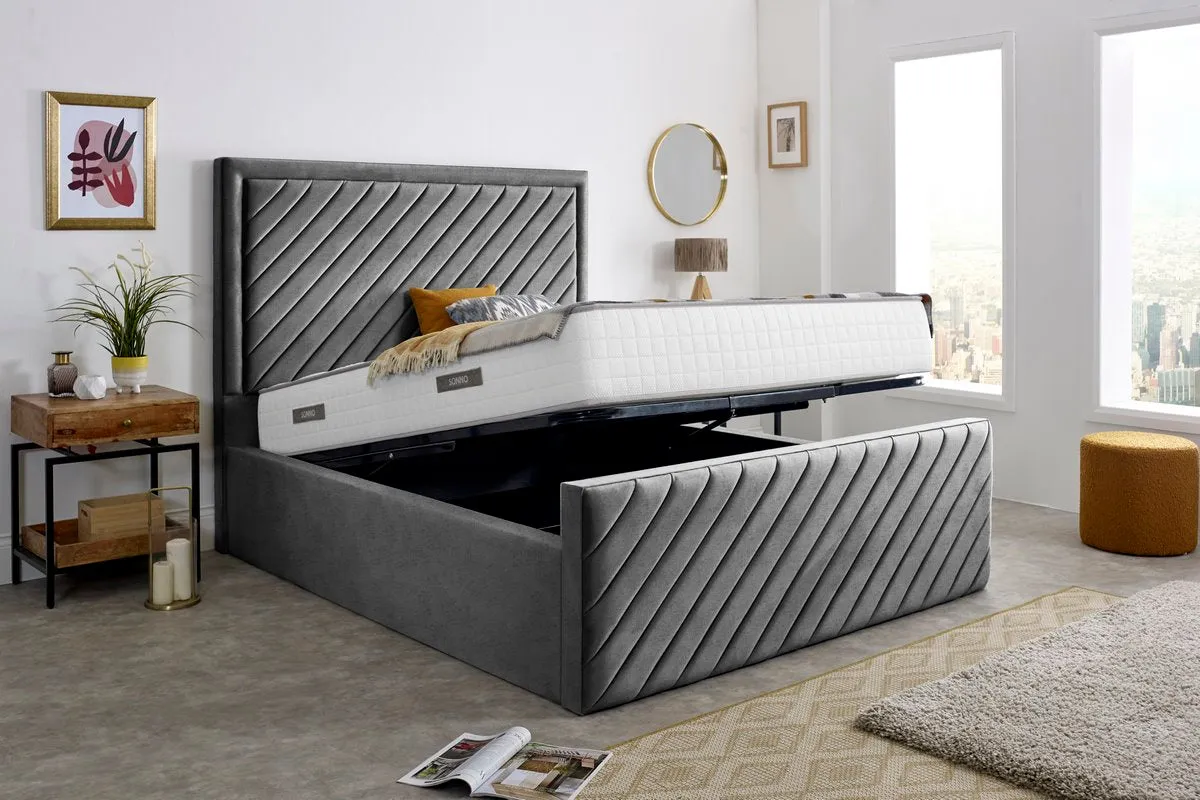 Oxford Upholstered Ottoman Bed