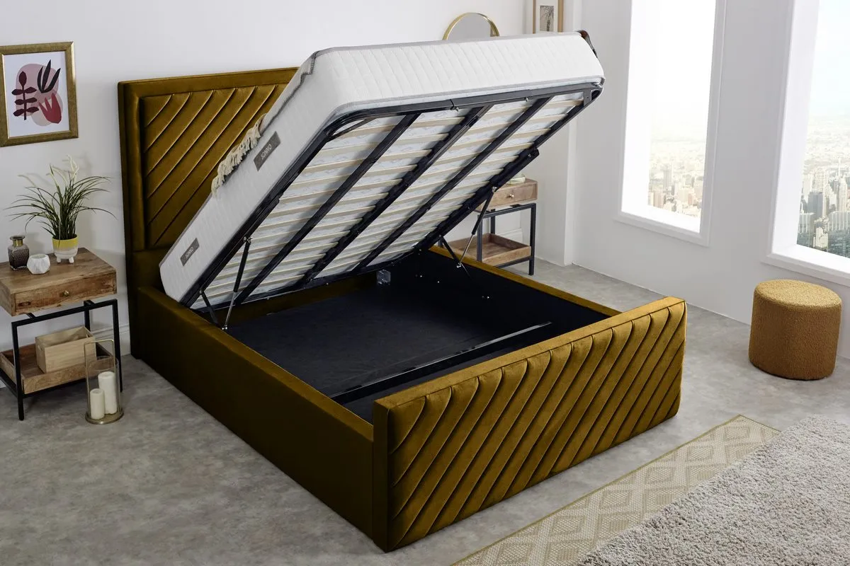 Oxford Upholstered Ottoman Bed