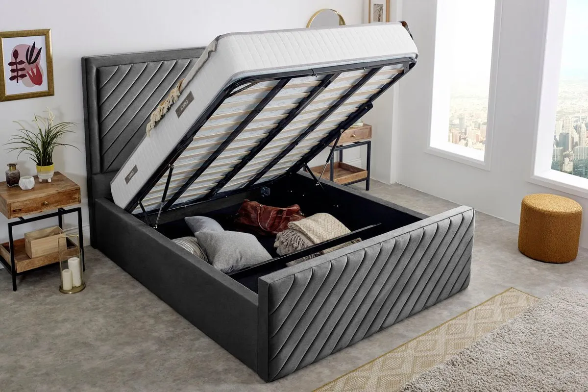 Oxford Upholstered Ottoman Bed