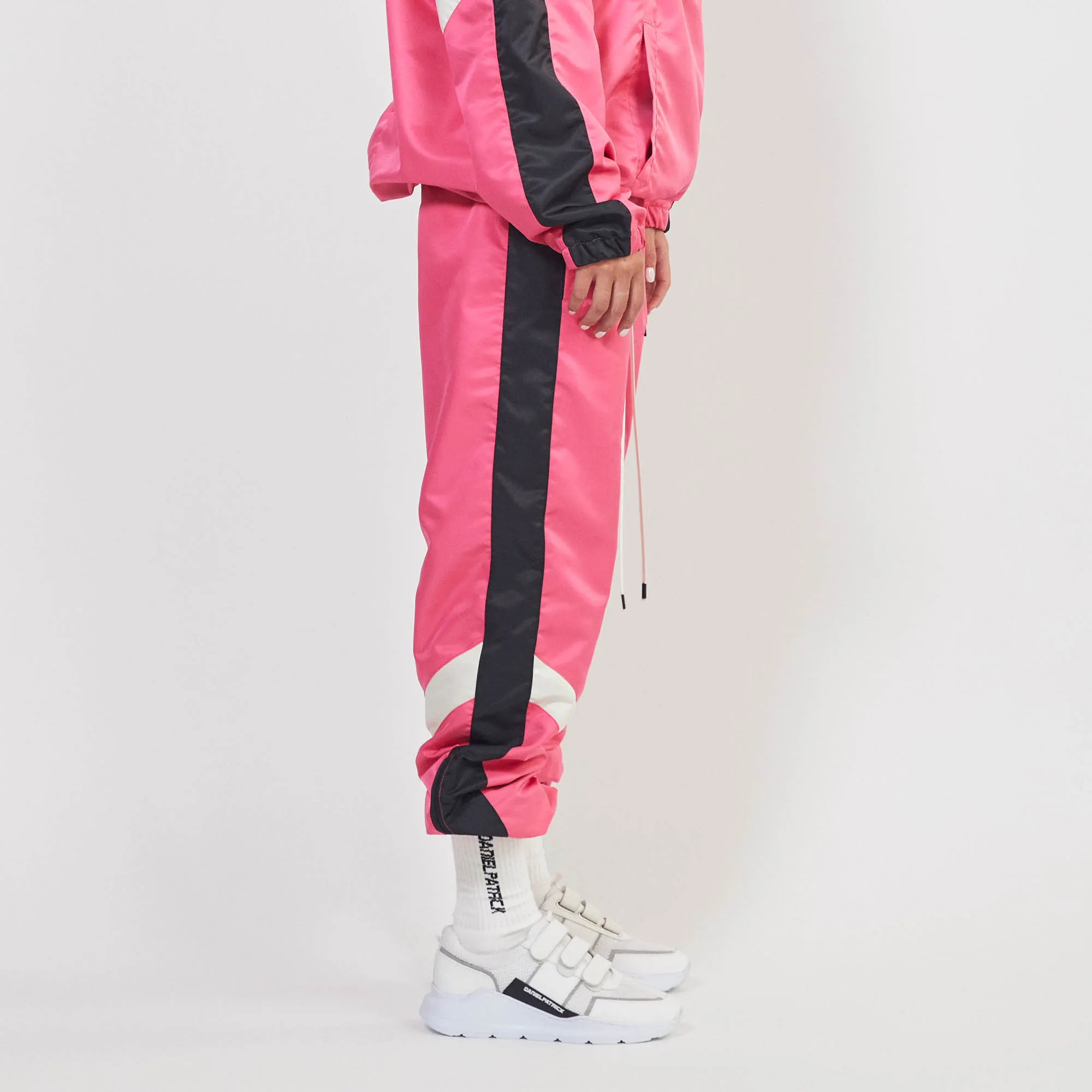 parachute track pant 2.5 / wildflower pink   black   ivory