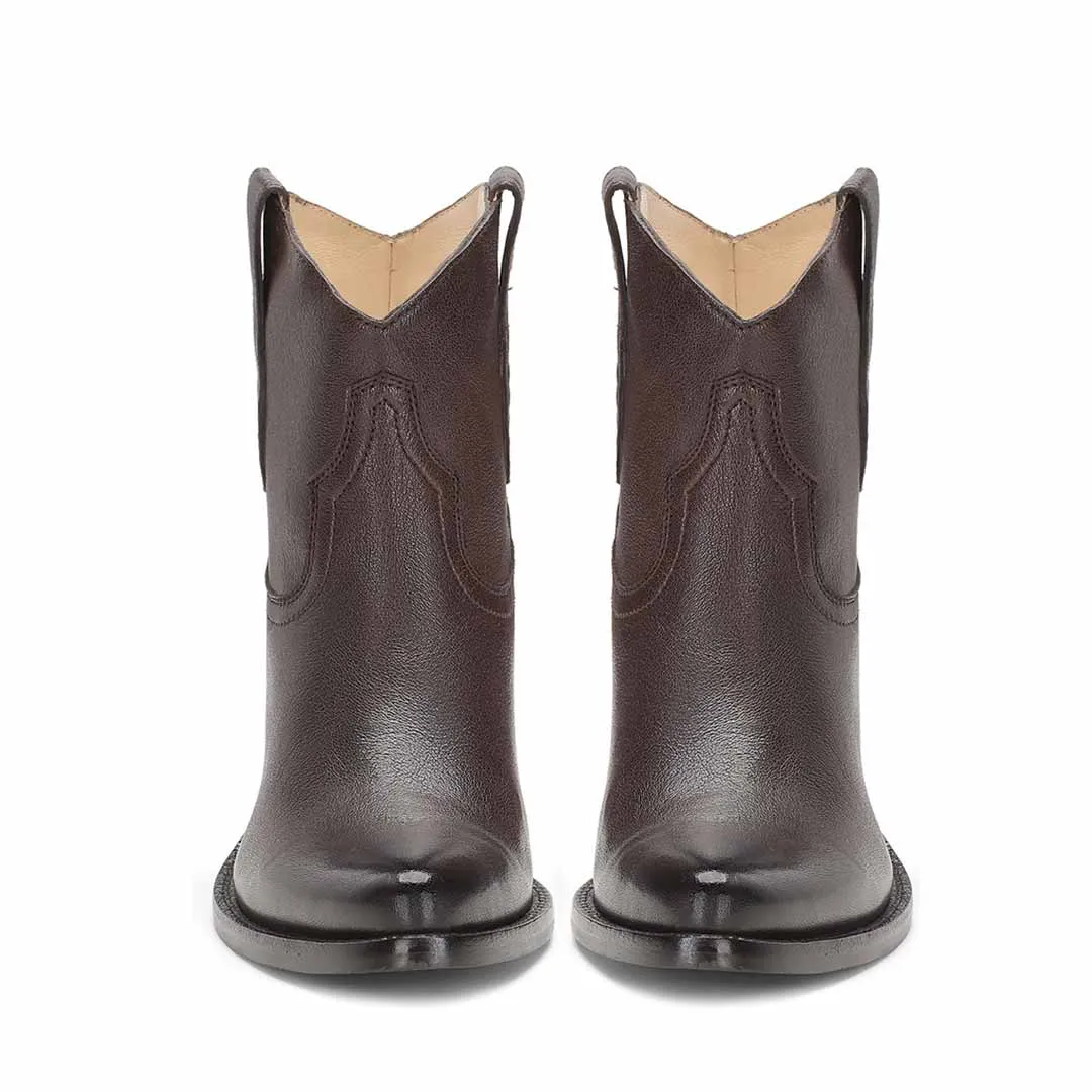 Saint Giulia Brown Leather Handcrafted Ankle Boots