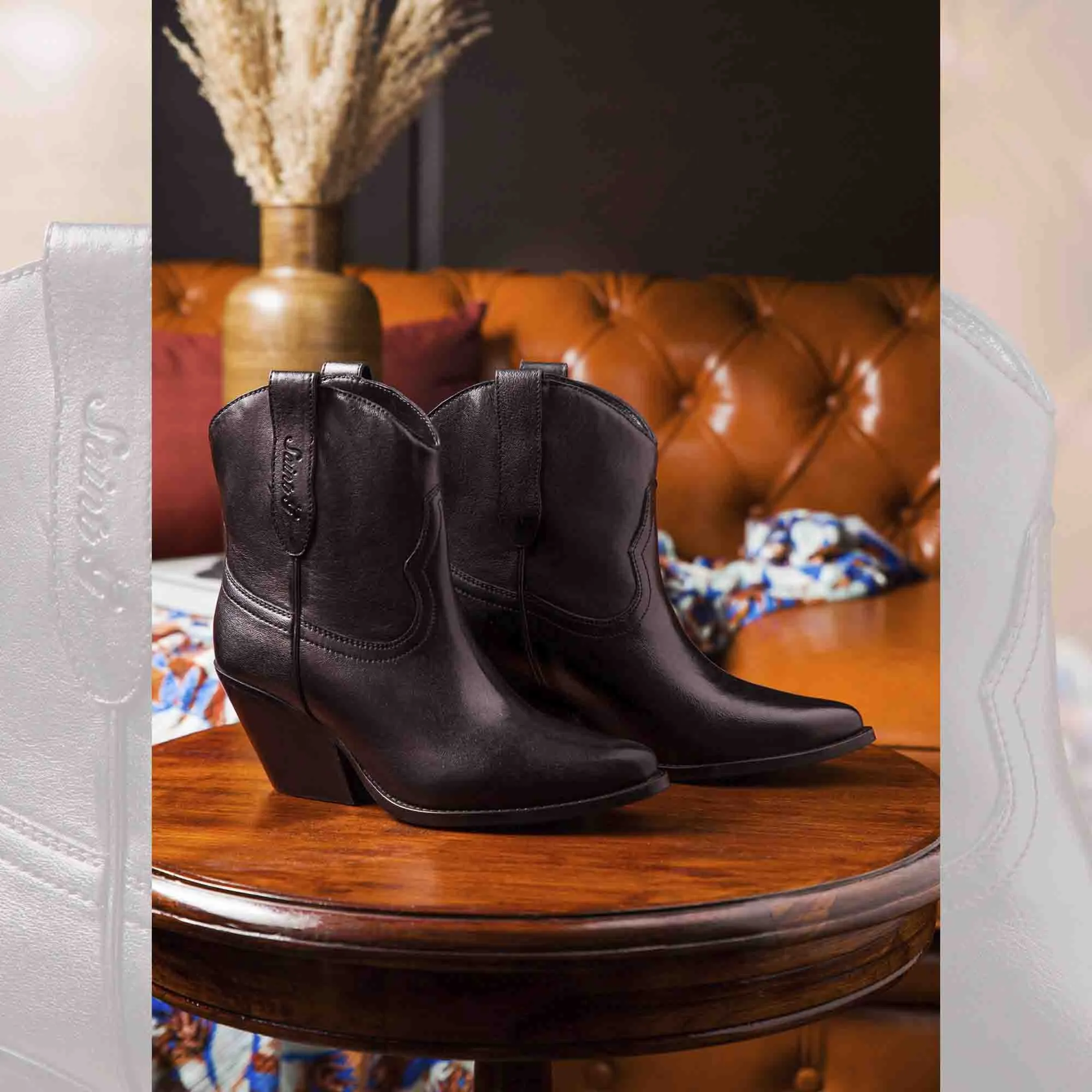 Saint Giulia Brown Leather Handcrafted Ankle Boots