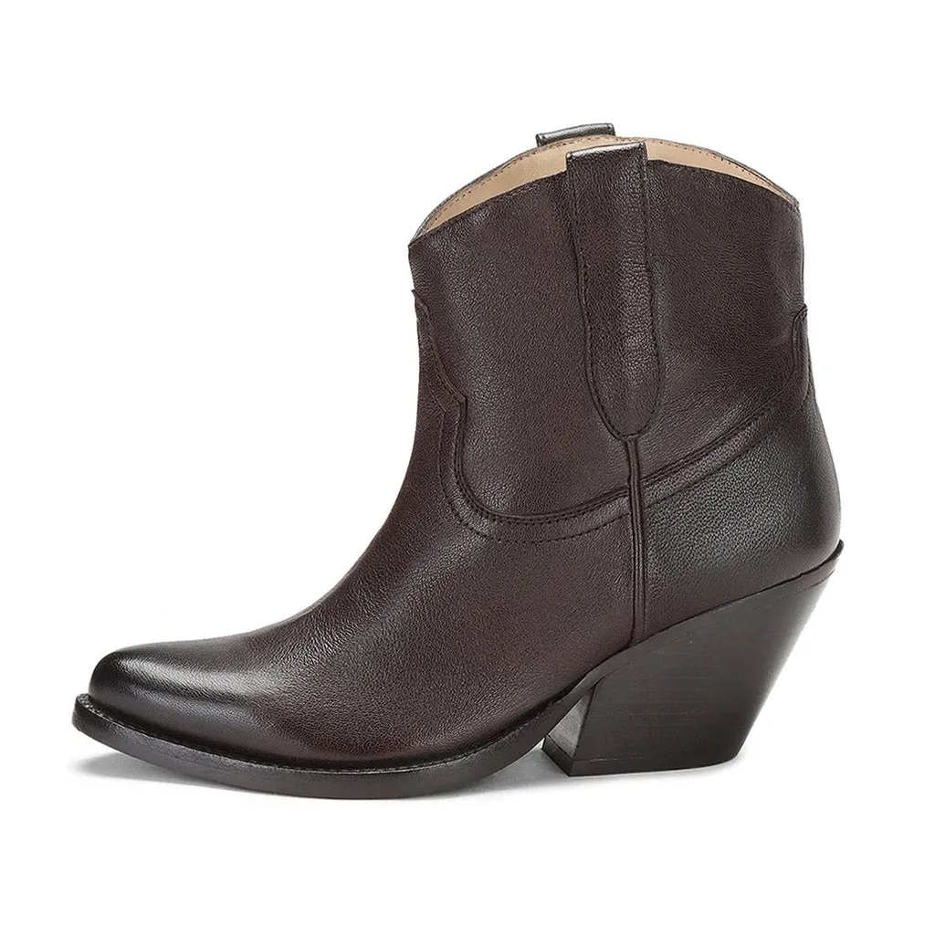 Saint Giulia Brown Leather Handcrafted Ankle Boots