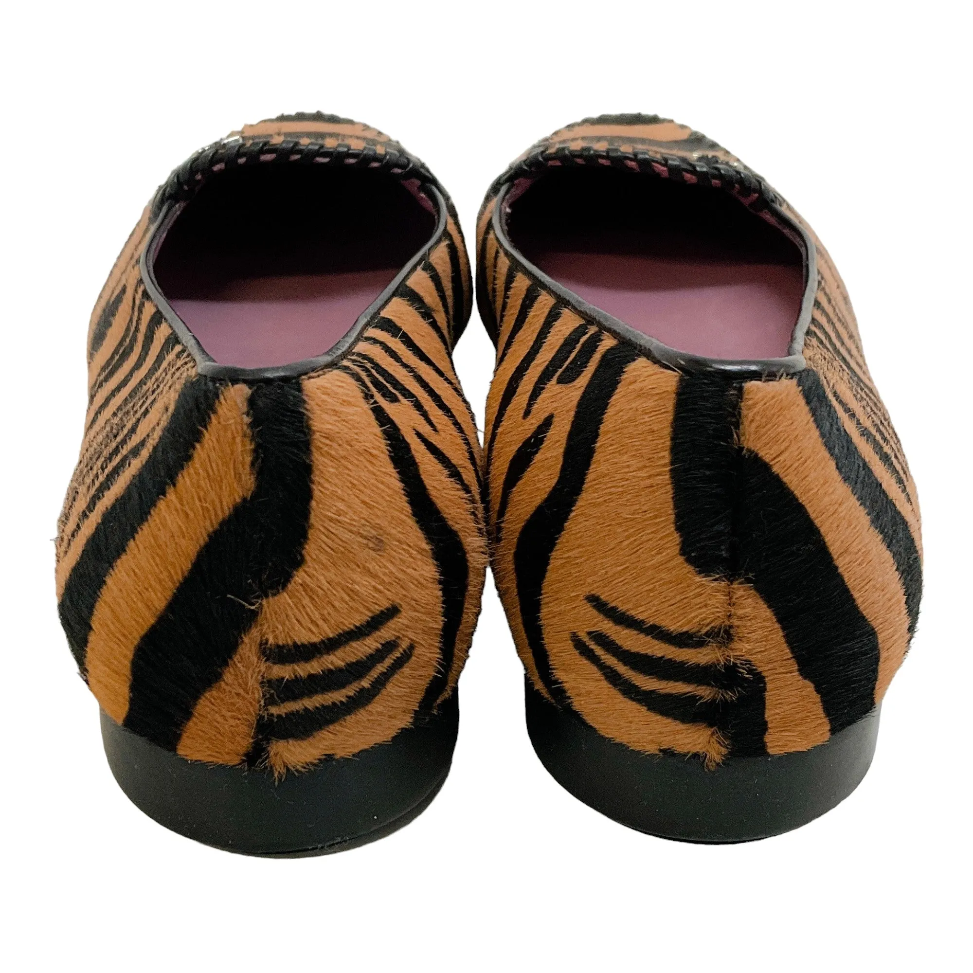 Salvatore Ferragamo Zebra Print Pony Hair Flats