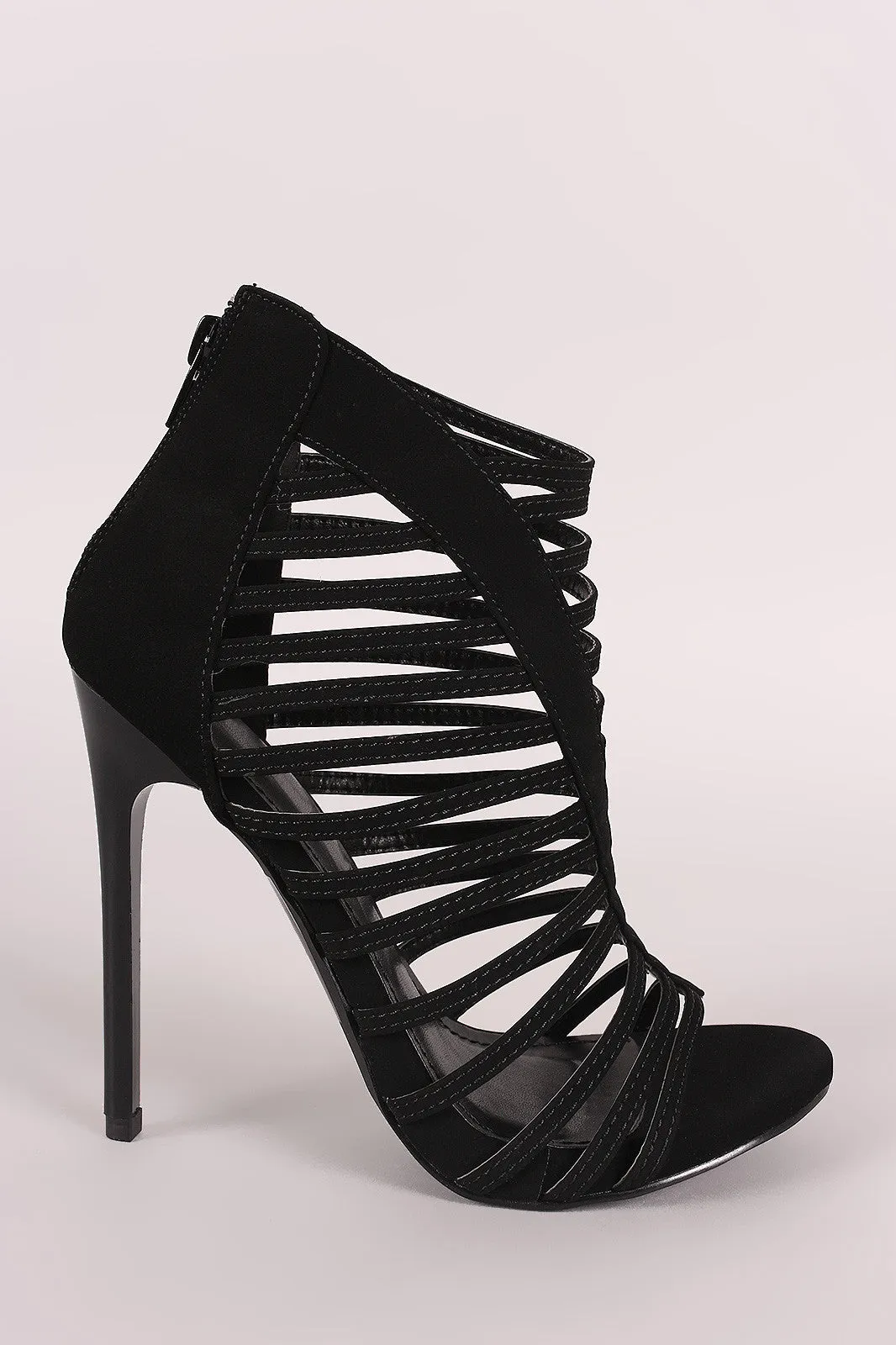 Shoe Republic LA Strappy Nubuck Stiletto Heel