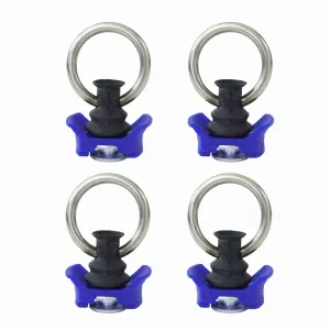 Single Stud Anchor Track Fitting: Set of 4 - 2500 lbs Load Capacity