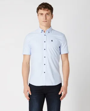 Slim Fit Oxford Cotton Short Sleeve Shirt