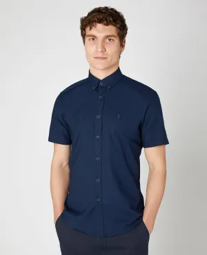 Slim Fit Oxford Cotton Short Sleeve Shirt