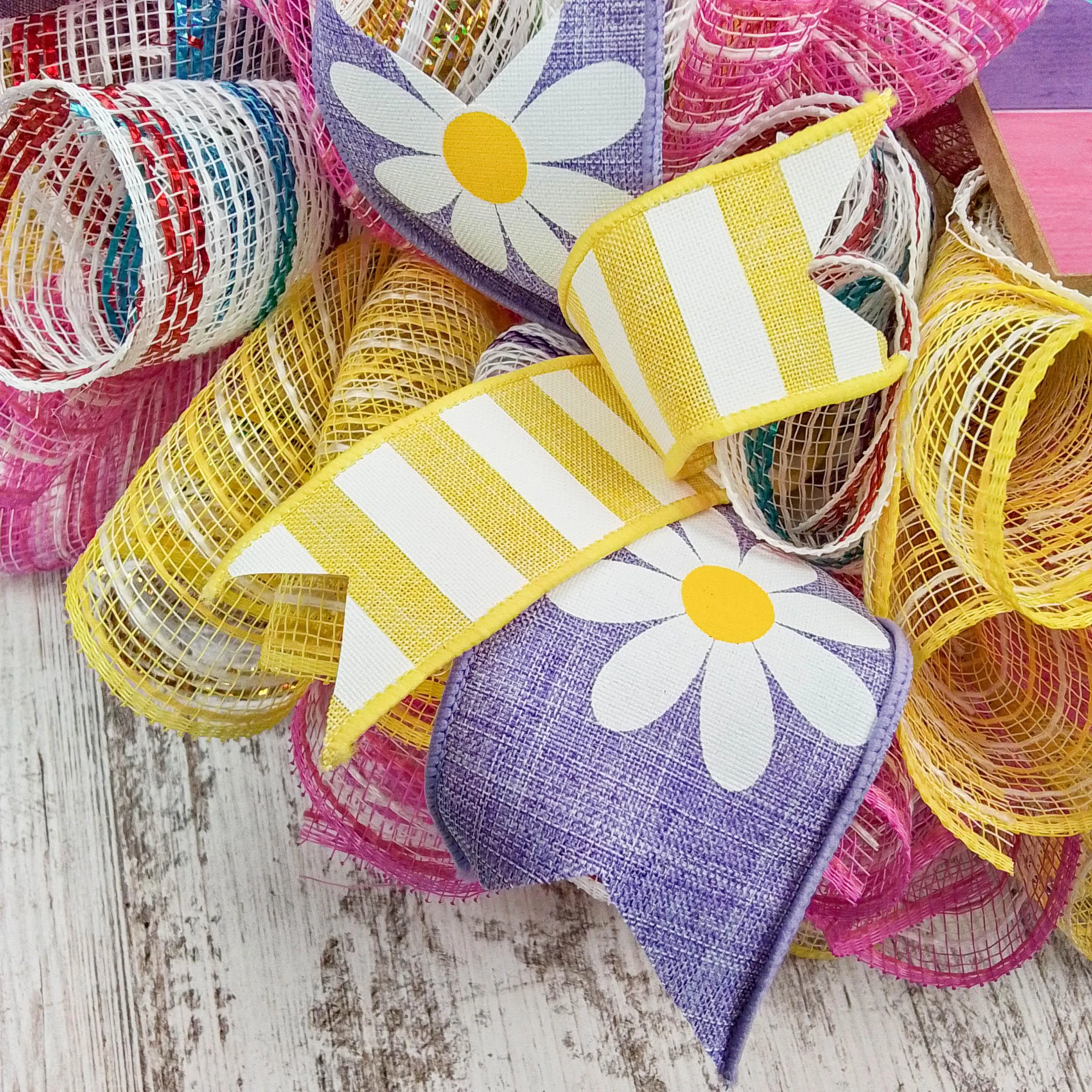 Summer Spring Welcome Door Wreath | Mother's Day Gift | Pink Purple Yellow White