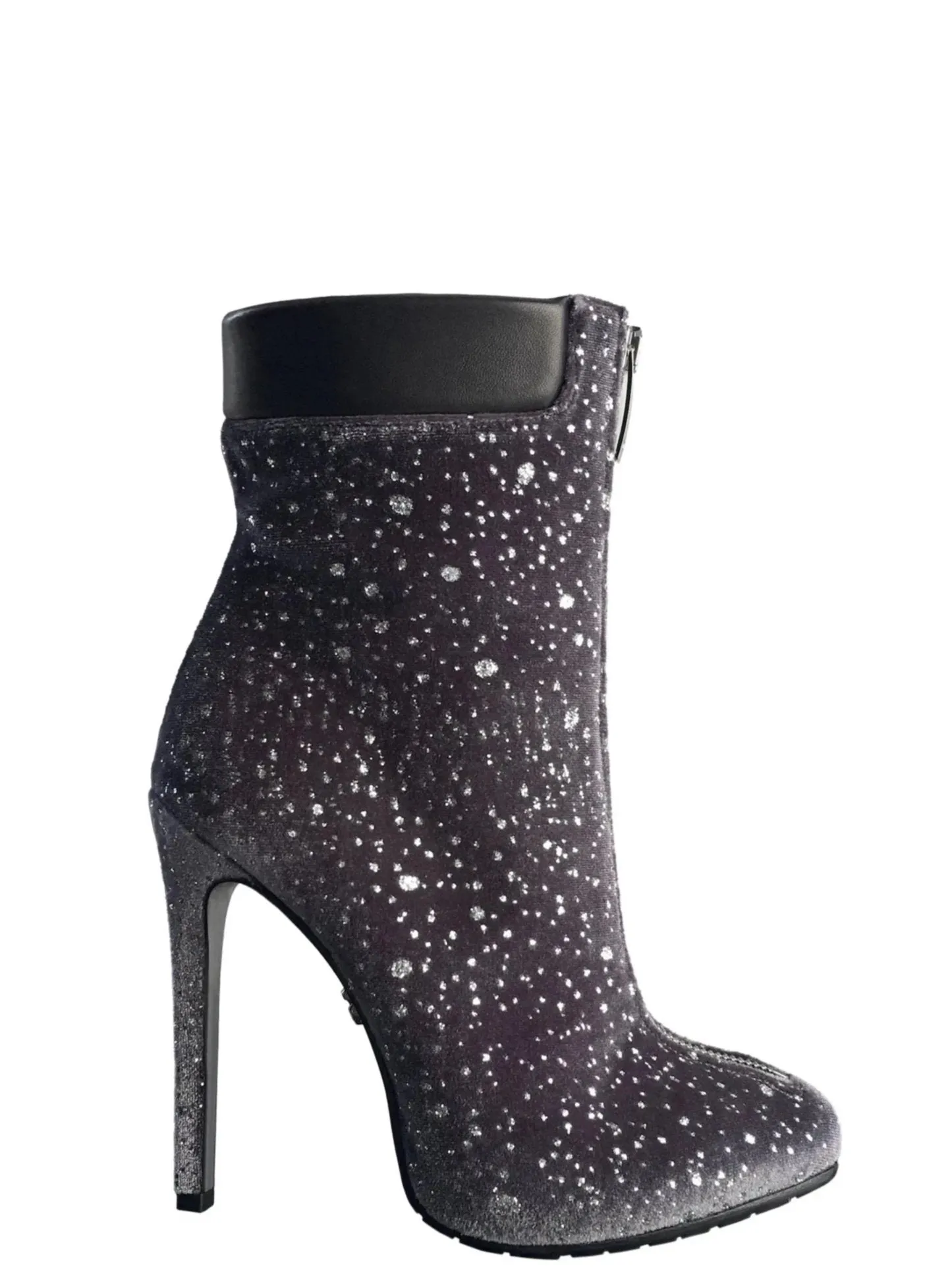 TRAINA VELVET GLITTER ANKLE BOOTS