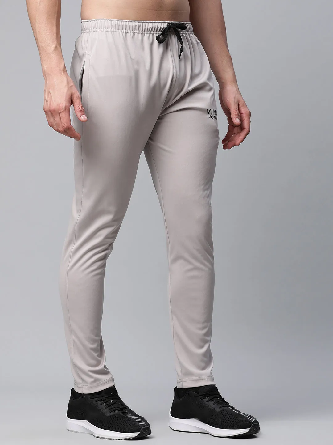 Vimal Jonney Dryfit Polyster Lycra Solid Light Grey Trackpant for Men