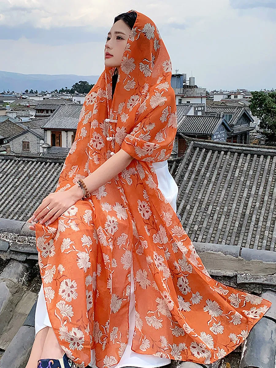 Women Summer Ethnic Print Shawl Scarf