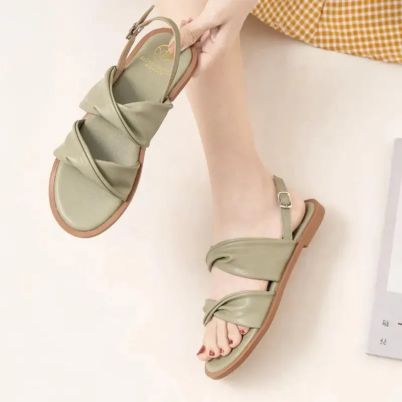 Women's Summer Flat Buckle Sandals - New Stylish Design